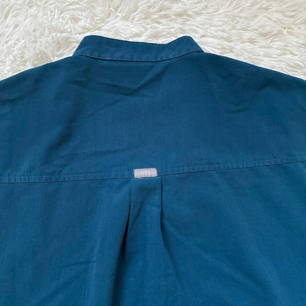 Figs Sleeveless Mock Neck Top in Teal - Picture 7 of 10